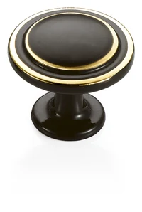 Furniture handle N06711 Knob Fuji Black