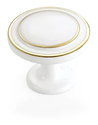 Furniture handle N06711 Knob White Fuji