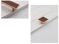 Mâner U02332 128 Brushed Brass+Cafeniu Piele 3