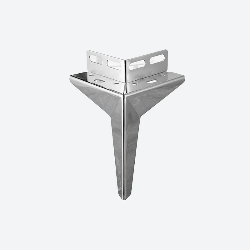 Picior pentru mobilă  B017 H=13cm ARGINTIU 2