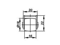 Caster wheel E123132000 / H-22 / D-18 4