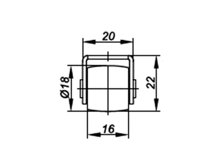 Caster wheel E123132000 / H-22 / D-18 4