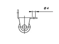 Caster wheel E123132001 / H-22 / D-18 3