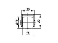 Caster wheel E123132001 / H-22 / D-18 4
