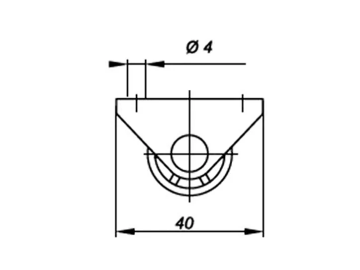 Caster wheel E123132004 / H-27 / D-23 2