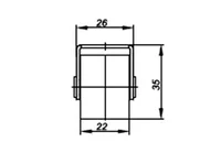 Caster wheel E123133000 / H-35 / D-30