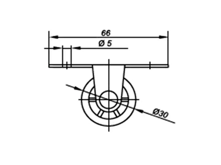 Caster wheel E123133000 / H-35 / D-30 2