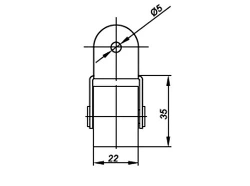Caster wheel E123133001 / H-35 / D-30