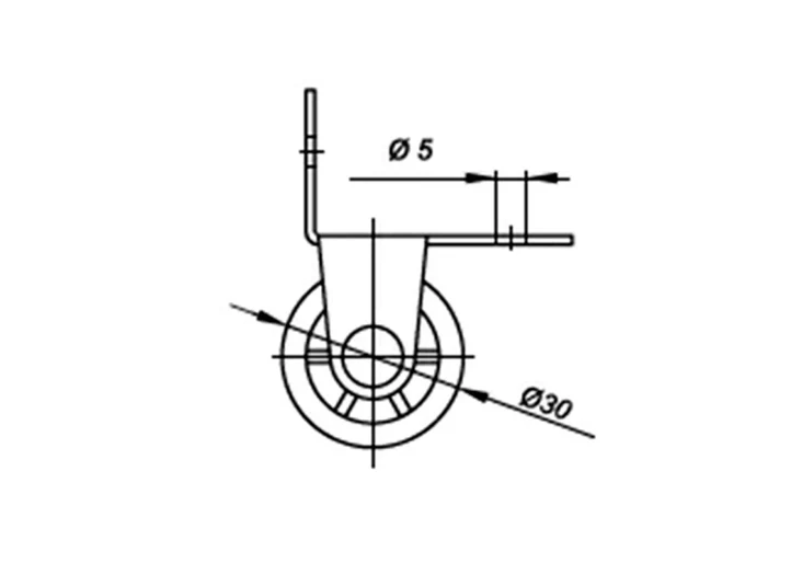 Caster wheel E123133001 / H-35 / D-30 2