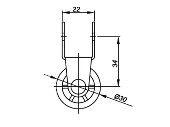 Caster wheel E123133002 / H-35 / D-30 2