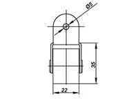 Caster wheel E123133002 / H-35 / D-30