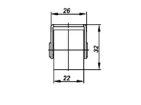 Caster wheel E123133003 / H-32 / D-28