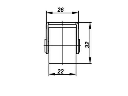 Caster wheel E123133003 / H-32 / D-28