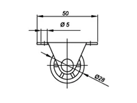 Caster wheel E123133003 / H-32 / D-28 2