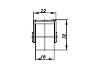 Caster wheel E123133004 / H-32 / D-28