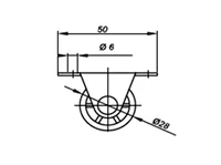 Caster wheel E123133004 / H-32 / D-28 2