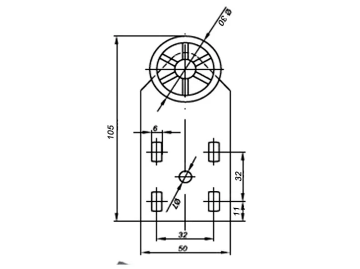 Caster wheel E123133006 / H-35 / D-28 2