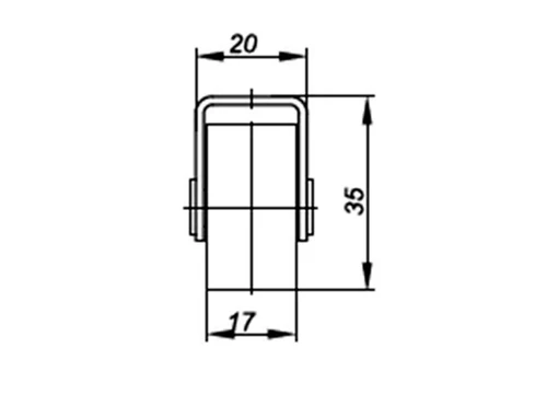 Caster wheel E123133009 / H-35 / D-30