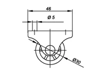 Caster wheel E123133009 / H-35 / D-30 2