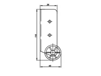 Caster wheel E123133501 / H-40 / D-35 2