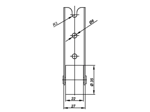 Caster wheel E123133502 / H-40 / D-35