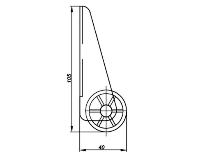 Caster wheel E123133502 / H-40 / D-35 2