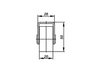 Caster wheel E123134003 / H-50 / D-40