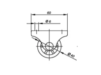 Caster wheel E123134003 / H-50 / D-40 2
