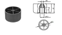 Furniture leg E12311025 / H-35 / D-52