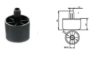 Furniture leg E12311026 / H-35 / D-50
