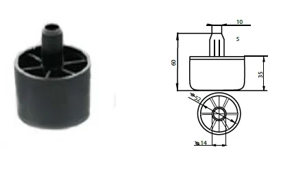 Picior E12311026 / H-35 / D-50