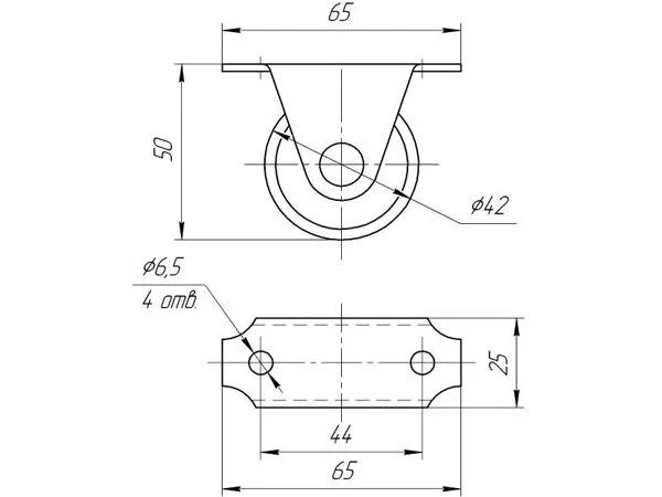 Caster wheel SP2131701 P / H-50 D-42 3
