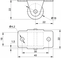 Rotila S03000009 M / H-22 / D-18 3
