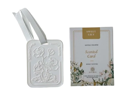Scented EVA card - White: Sweet lily