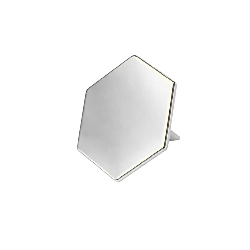 Cuie decorative Metal Hexagonal Argintiu 3