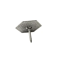 Cuie decorative Metal Hexagonal Argintiu