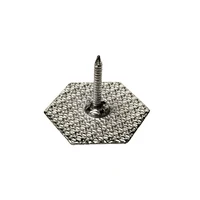 Cuie decorative Metal Hexagonal Argintiu 2