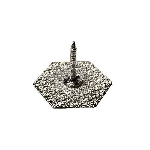 Cuie decorative Metal Hexagonal Argintiu 2