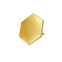 Cuie decorative Metal Hexagonal Auriu 3