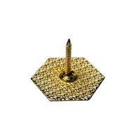 Cuie decorative Metal Hexagonal Auriu