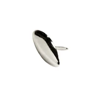 Cuie decorative Metal Oval Argintiu 3