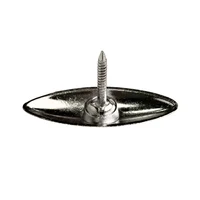 Cuie decorative Metal Oval Argintiu