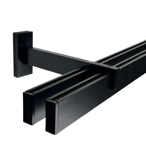 Suport perete dublu pentru cornisa Valencia Black 2