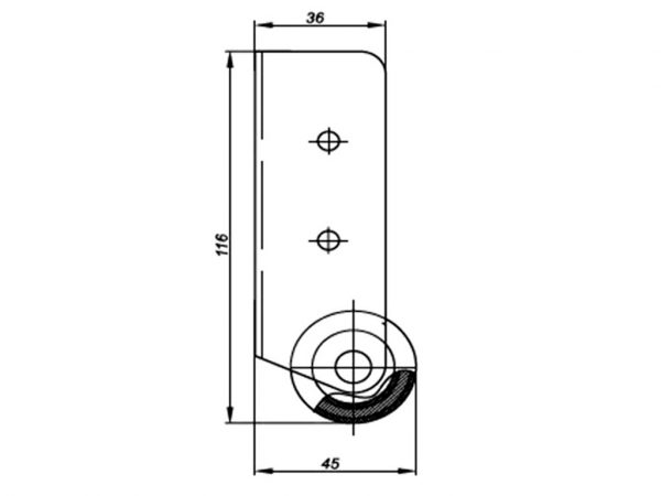 Rotila E123133501 R / H-40 / D-35 - imagine 3