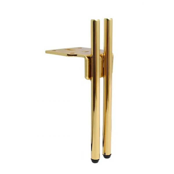 D023-B-15G Picior 2 tevi H=15cm GOLD